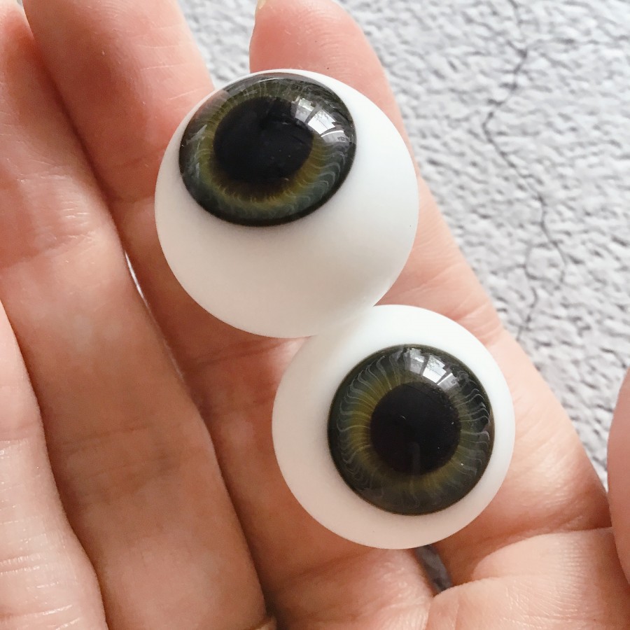 Глаза для кукол реборн стекло лауша зелёные 24 мм 