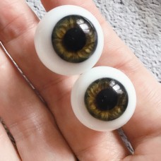 Глаза для кукол реборн стекло лауша карие 20 мм 