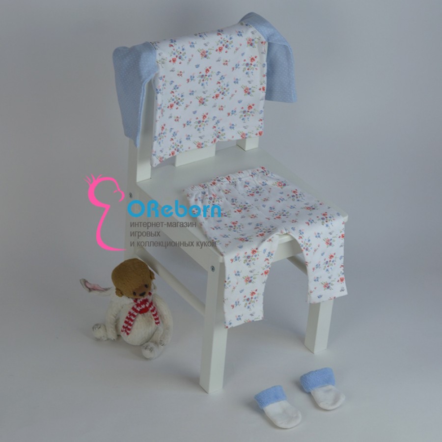 Пижама для новорожденного малыша и куклы реборн 2 предмета для мальчика или девочки