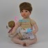 Кукла реборн девочка в шапочке с мягким телом